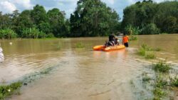 Banjir Desa Rejo Agung menuju Desa Buana Sakti Batanghari, BNPB Siagakan Perahu Viber