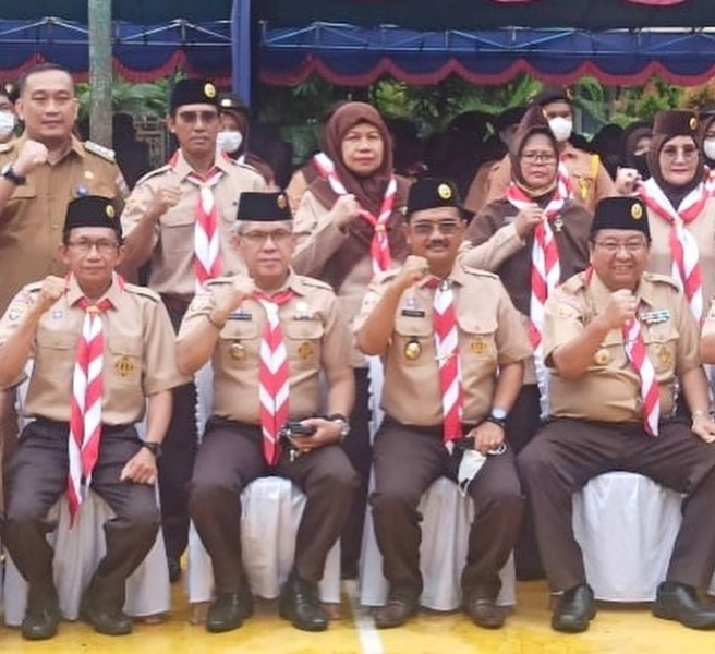 Kepala Dinas Pendidikan Sumatera Selatan (SUMSEL), Drs. H. Riza Pahlevi , MM, menghadiri  Orientasi Kepramukaan Penegak di SMA Negeri 6 Palembang, Senin (10/1/2022).