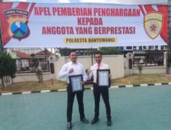 Pemberian Penghargaan Kepada Anggota Berprestasi  Polresta Banyuwangi