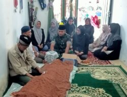 Dandim 0418/Plg Kolonel Czi Arief Hidayat.M.Han Turut Bela Sungkawa Atas Meninggal Ananda M.Wahyu Rodiansyah Anak Anggota Koramil 418-08/Sako Serda M. Rudi Yuliansyah