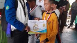Fajri Hardinoto Juara Satu Dilomba Karate O2SN Tingkat Kecamatan Talang Kelapa.