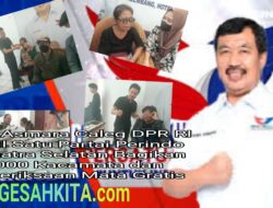 Andi Asmara Caleg DPR RI Dapil Satu Partai Perindo Sumatra Selatan Bagikan 2000 Kacamata dan Pemeriksaan Mata Gratis.