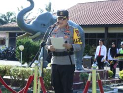 Kapolres Lampung Barat Pimpin Apel Gelar Pasukan Mengawali Operasi Keselamatan Krakatau 2024