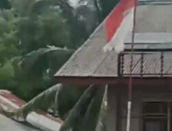 Bendera Merah Putih Lusu dan Sobek Dikantor Desa Sri Menanti Sempat Viral Dimedia Sosial