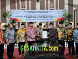 DPRD Banyuasin Dan Pj Bupati H. Hani Syopiar Rustam, SH Sepakati LKPJ Bupati Tahun 2023..