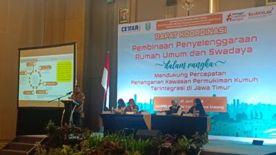 Kepala Dinas DPRKP & Cipta Karya Jatim Membuka Rakor Kawasan Pemukiman Kumuh Terintegritas Di Provinsi Jatim 2024