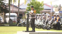 Kapolres Banyuasin Pimpin Apel Gelar Pasukan Operasi Zebra Musi 2024