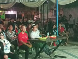 Gelar Nobar Sepak Bola Indonesia Bahrain VS Indonesia, Posko Pemenangan Yudha – Bahar Dipadati Ratusan Masyarakat