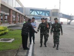 Kasdim 0418/Palembang Cek Persiapan Pengamanan,Pastikan Bandara SMB II Aman