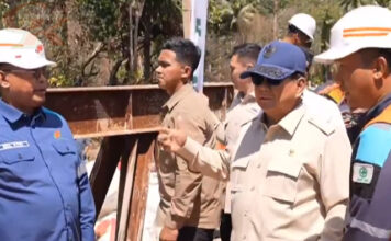 Presiden Prabowo Jajal Jembatan Bailey Sungai Garoga, Pastikan Akses Tapanuli Kembali Terhubung Jembatan Bailey Sungai Garoga