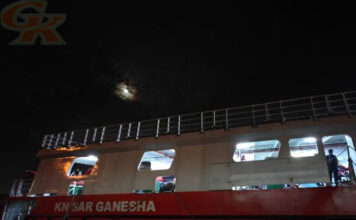 KN SAR Ganesha 105 Tiba di Perairan Padang Bawa Personel Basarnas dan Logistik KN SAR Ganesha 105