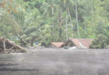 Diterjang Banjir Lahar Semeru, Rumah Warga Sumber Langsep Lumajang Terendam Material Lahar Gunung Semeru