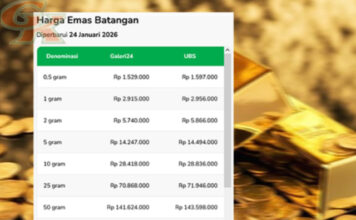 Emas di Pegadaian Meroket Tajam: Produk UBS Tembus Rp2,95 Juta per Gram Emas di Pegadaian