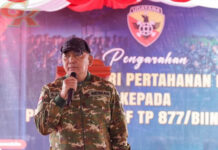 Menhan Sjafrie Sjamsoeddin di Perbatasan RI–RDTL: Patriotisme Harus Tertanam Kuat dalam Jiwa Prajurit” Perbatasan RI–RDTL