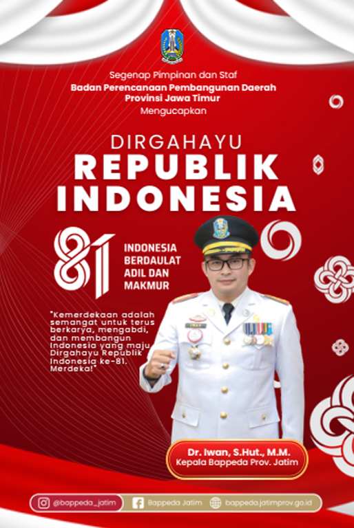 hut ri ke 81, bappeda jatim