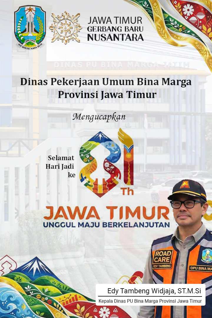 hut jatim ke 81, pu bina marga jatim
